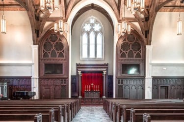 Wide view of church from the gallery
