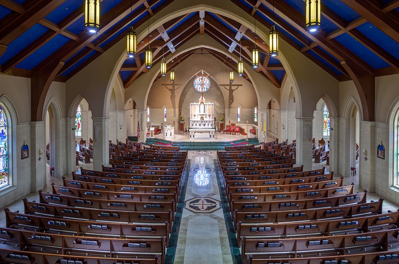 Wide view of church from the gallery