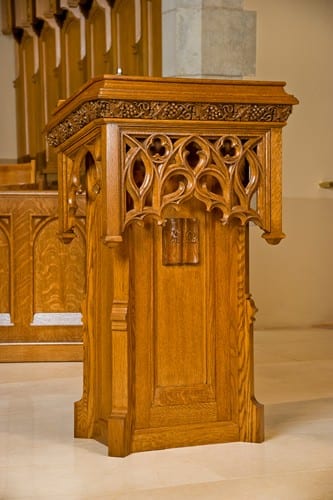 Lectern New Base to Existing Carved Bookrest