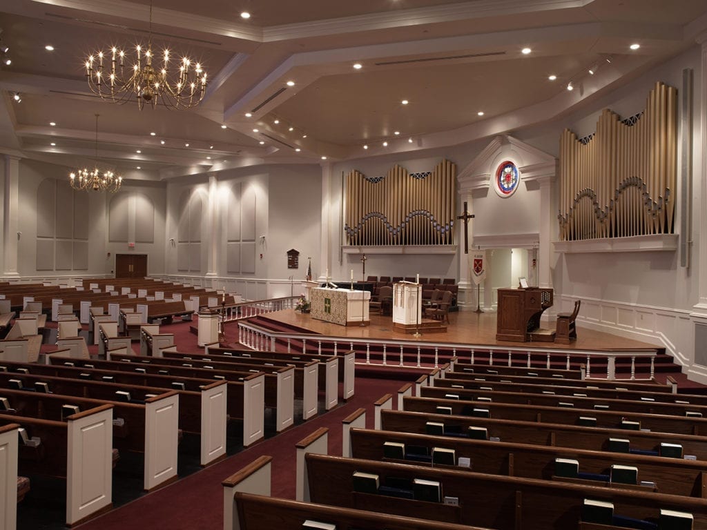 Wide view of nave and sanctuary