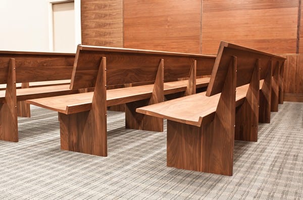 solid wood benches