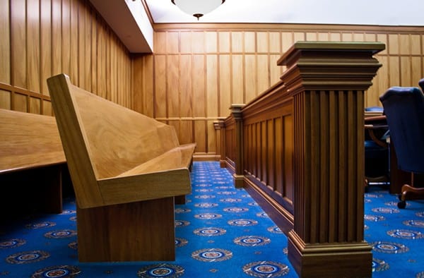 Courtroom Seating bench ends