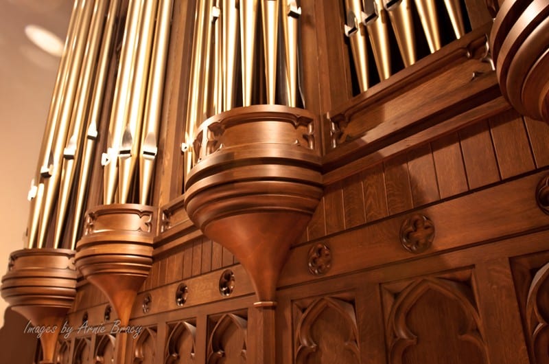 organ bell and case detail