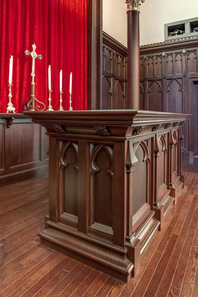 Decorative wooden altar
