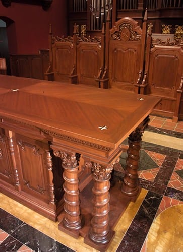 Custom Altar Table Detail