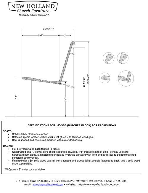 Specifications & Church Pew Dimensions New Holland Church Furniture