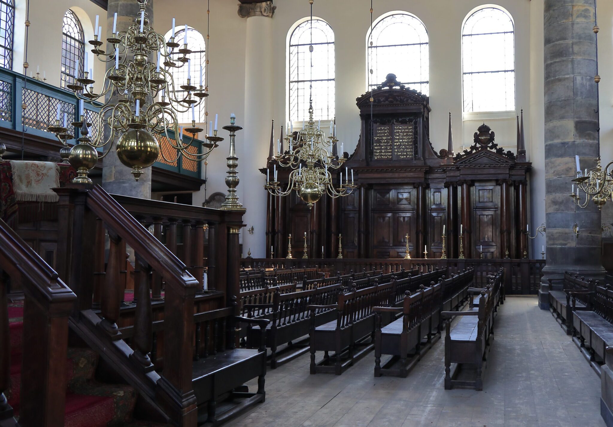 A synagogue's interior
