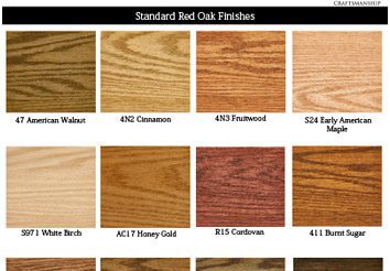 samples of wood finishes